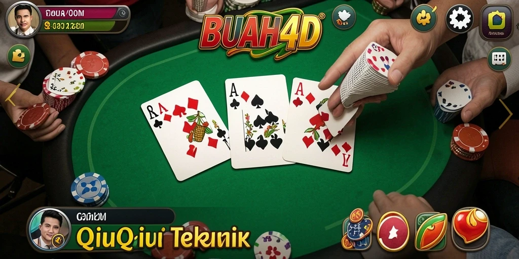 Tampilan seru dari gameplay QiuQiu BUAH4D.