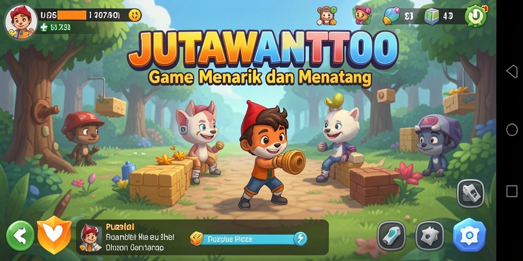 Screenshot utama JUTAWANTOTO menampilkan gameplay Puzzle yang seru dan menantang.