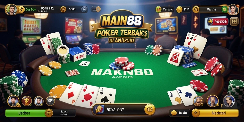 Tampilan menarik gameplay Poker di MAIN88.