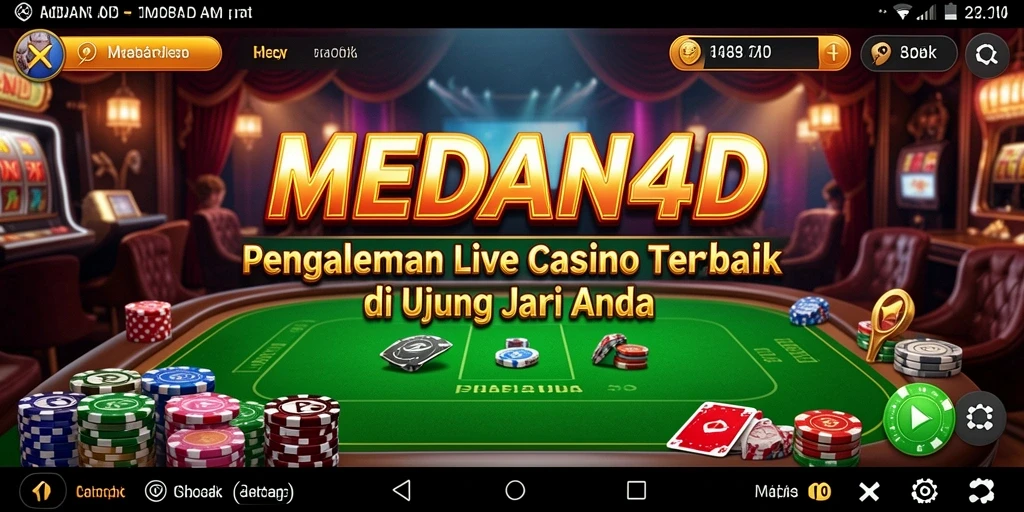 Tampilan gameplay Live Casino yang seru dan interaktif di MEDAN4D.