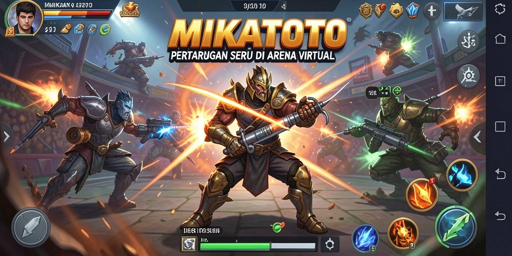Tampilan seru dari MIKATOTO saat pertarungan berlangsung.