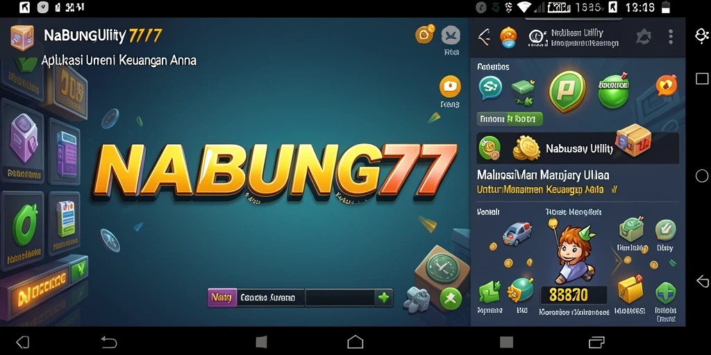 Screenshot utama NABUNG77 menampilkan antarmuka aplikasi Utility yang intuitif.